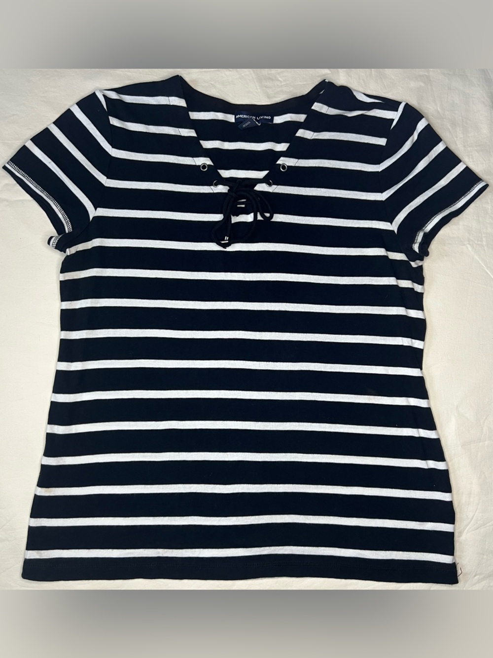 American Living Navy and White Men's Sweater